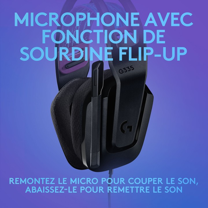 Logitech G G335 (Black) Casques Logitech Maroc