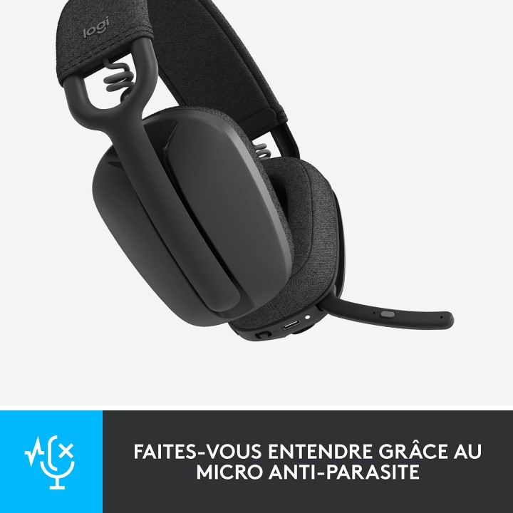 Logitech Zone Vibe 100 Graphite Casques Logitech Maroc