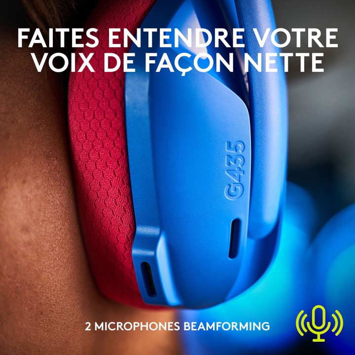 Logitech G G435 (Blue) Casques Logitech Maroc