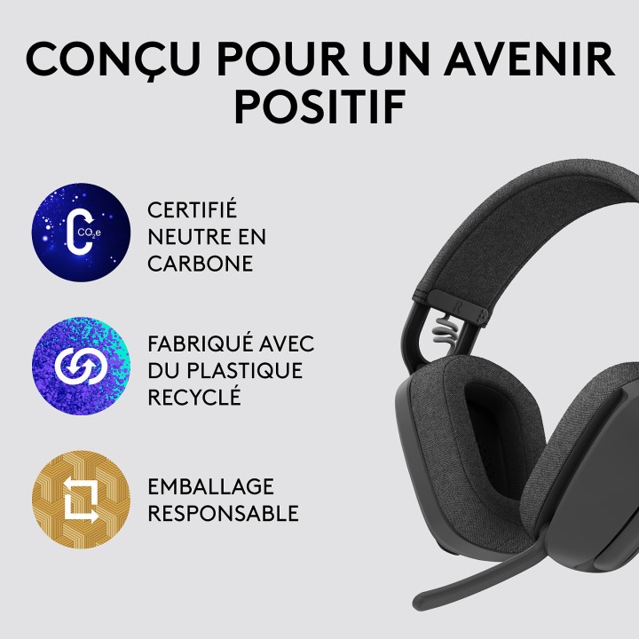 Logitech Zone Vibe 100 Graphite Casques Logitech Maroc