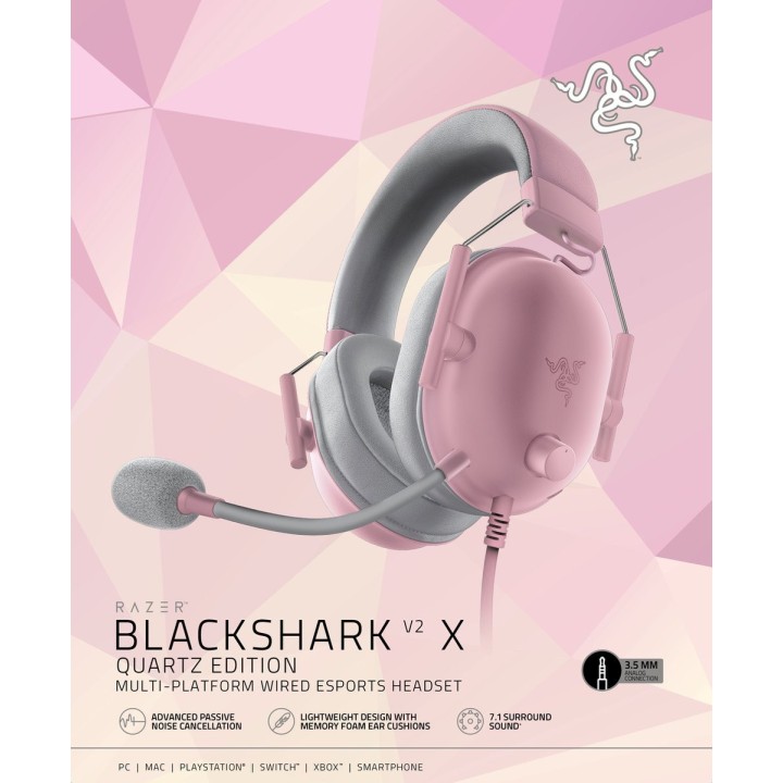 Razer Blackshark V2 X (Quartz) Casques Razer Maroc