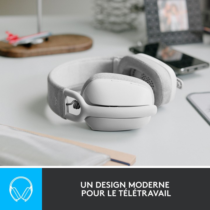 Logitech Zone Vibe 100 White Casques Logitech Maroc