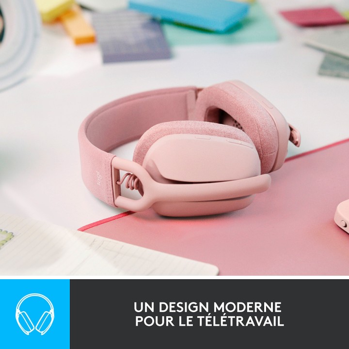 Logitech Zone Vibe 100 Rose Casques Logitech Maroc