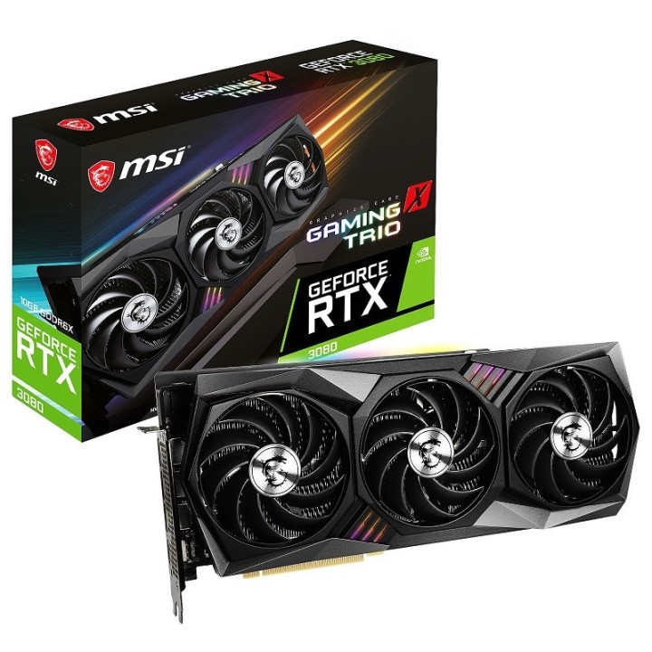 MSI GeForce RTX 3080 GAMING X TRIO 10GB GDDR6X Cartes graphiques MS...