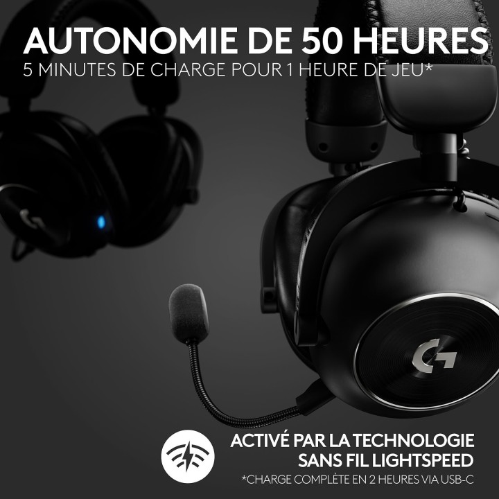 Logitech G Pro X 2 Lightspeed (Black) Casques Logitech Maroc