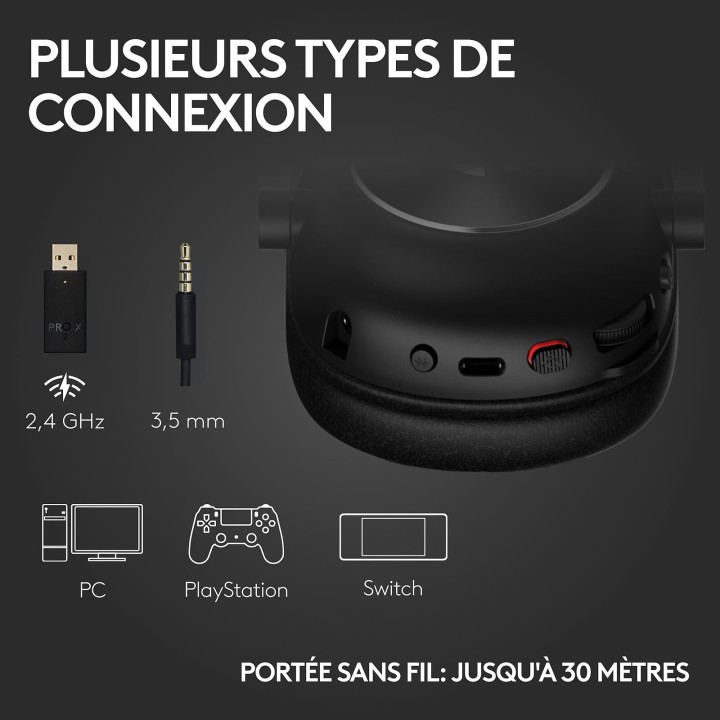 Logitech G Pro X 2 Lightspeed (Black) Casques Logitech Maroc