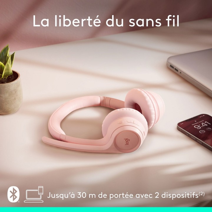 Logitech Zone 300 Rose Casques Logitech Maroc