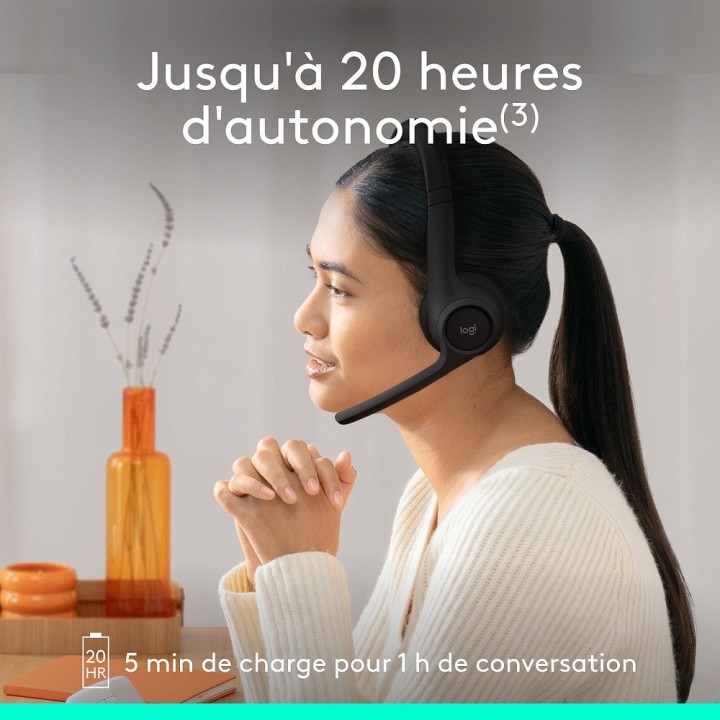 Logitech Zone 300 Black Casques Logitech Maroc
