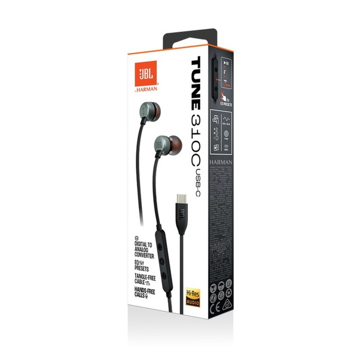 JBL Ecouteurs Tune 310C Noir Casques JBL Maroc