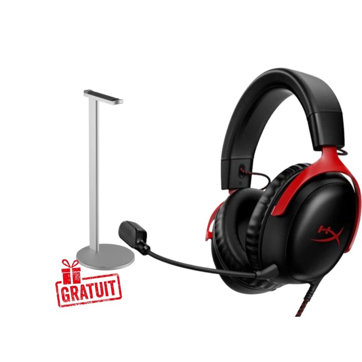 Bundle HyperX Cloud III (red) + XTRMLAB X1-10SPH Casques UltraPC Maroc
