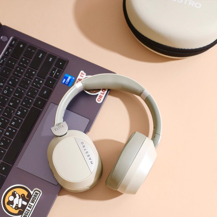 Maestro ELITE Bluetooth Casque - Cream Casques Goui Maroc