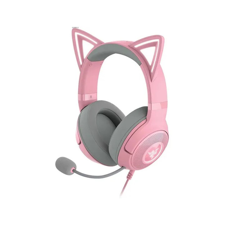 RAZER KRAKEN KITTY V2 Quartz Rose Casques Razer Maroc