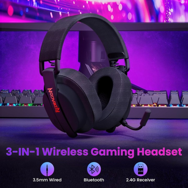 Redragon LUCE H888 Wireless Gaming Headset Casques Redragon Maroc