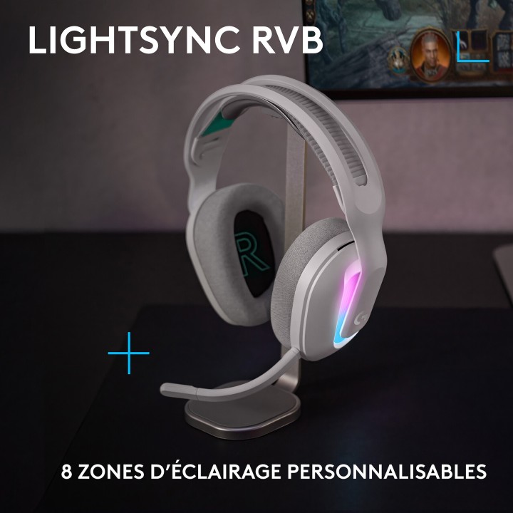 Logitech G G522 Lightspeed (Blanc) Casques Logitech Maroc