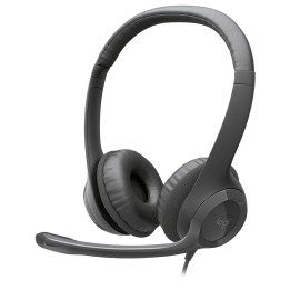 Logitech Headset H390 USB-C Black Casques Logitech Maroc