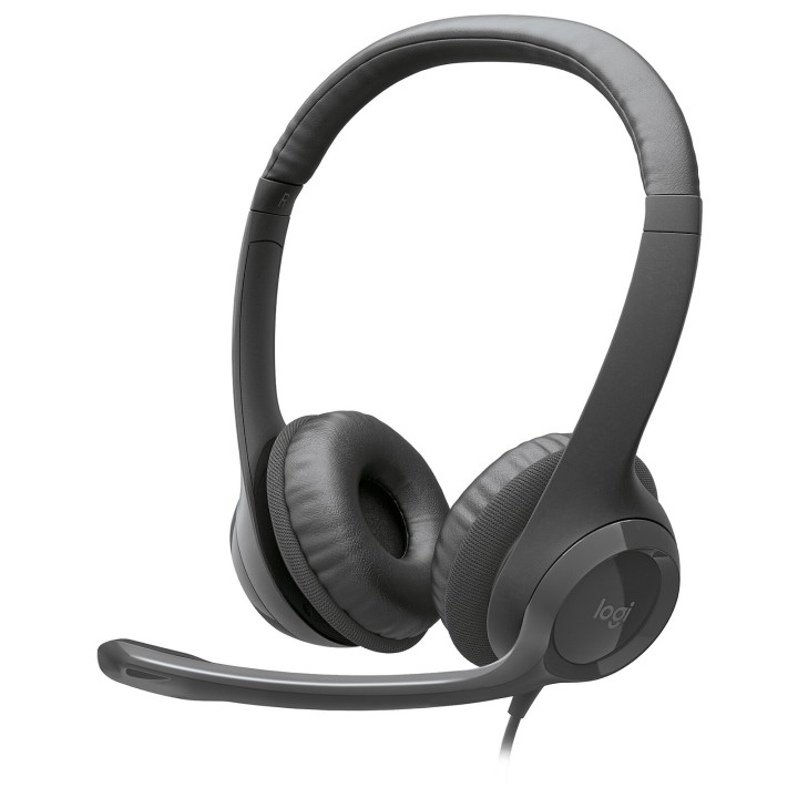Logitech Headset H390 USB-C Black Casques Logitech Maroc