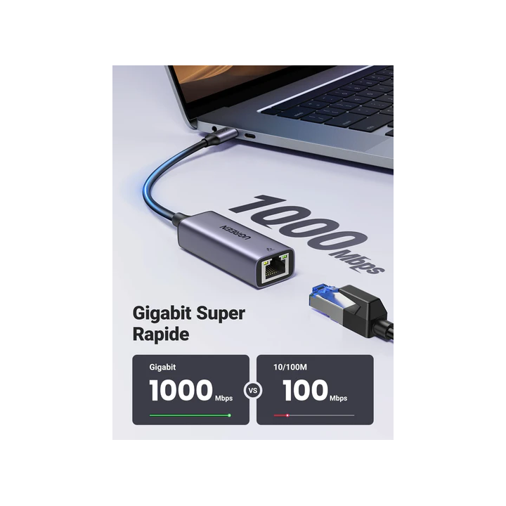 UGREEN Adaptateur USB C vers Ethernet (50737) Accueil UGREEN Maroc
