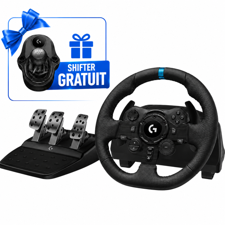 BUNDLE Logitech G G923 + Logitech G Driving Force Shifter (GRATUIT)...