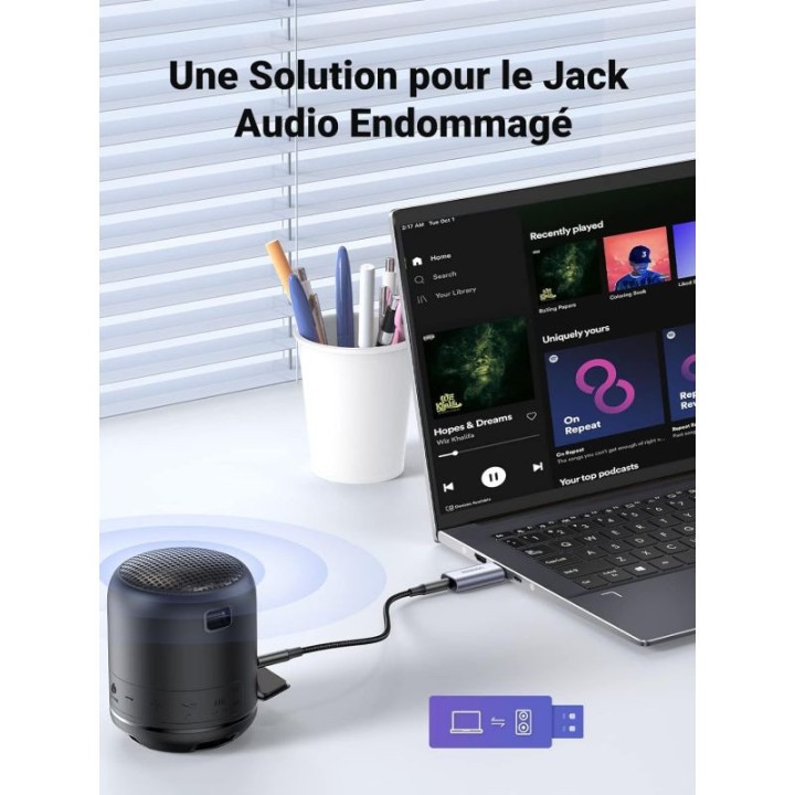 Ugreen Adaptateur USB-A vers Port Jack audio 3.5mm Clés USB UGREEN ...