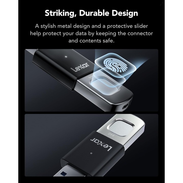 Lexar JumpDrive Fingerprint F35 Pro 3.0 64GB Clé USB Clés USB Lexar...