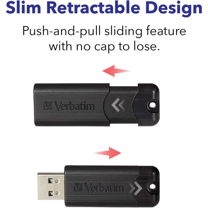 Verbatim Clé USB PinStripe 3.0 de 64 Go - Noire Clés USB VERBATIM M...