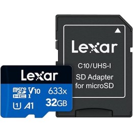 Lexar Micro SDHC 32GB Blue Series Disques durs externes Lexar Maroc