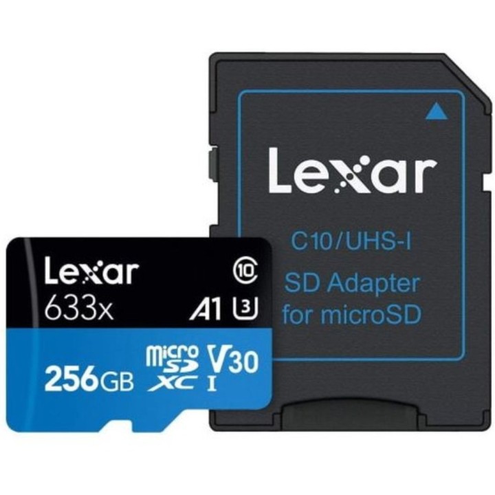 Lexar Haute Performance 256 Go 633x microSDXC UHS-I Disques durs ex...