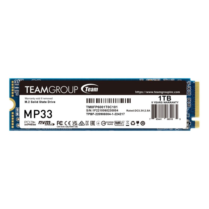 TeamGroup MP33 PRO M.2 PCIe NVMe 1TB Disques SSD Team Group Maroc