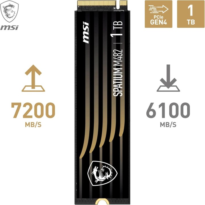 MSI SPATIUM M482 NVMe M.2 1TB (SANS EMBALLAGE) Disques SSD MSI Maroc