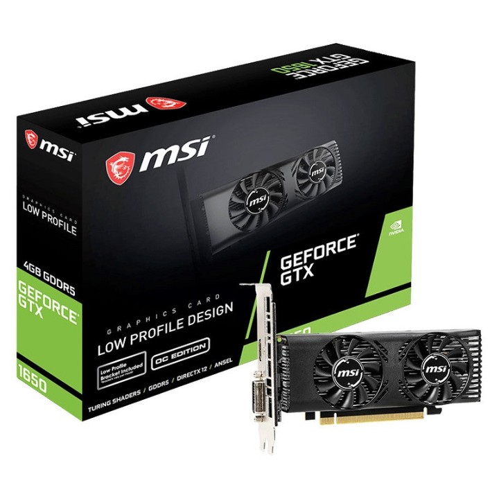 MSI GeForce GTX 1650 4GT Low Profile OC 4GB GDDR5 Cartes graphiques...