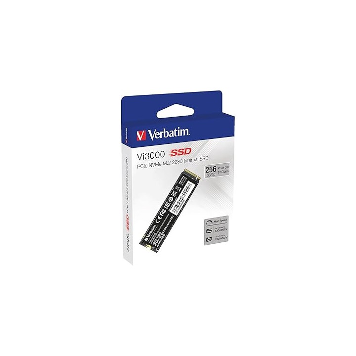 VERBATIM Vi3000 256GB M.2 PCle GEN3X4 Disques SSD VERBATIM Maroc