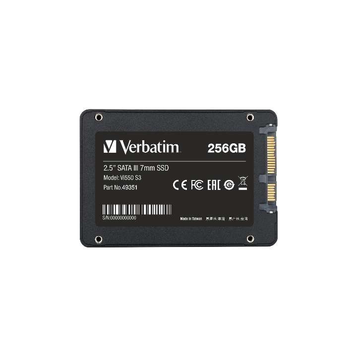 VERBATIM Vi550 256GB 2.5" Disques SSD VERBATIM Maroc
