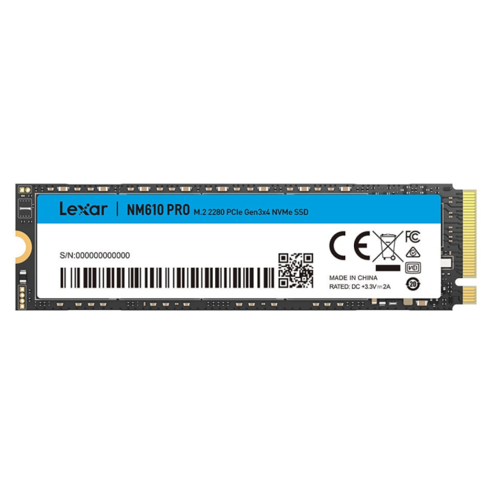 Lexar NM610 PRO M.2 PCIe Gen3x4 NVMe 500GB Disques SSD Lexar Maroc