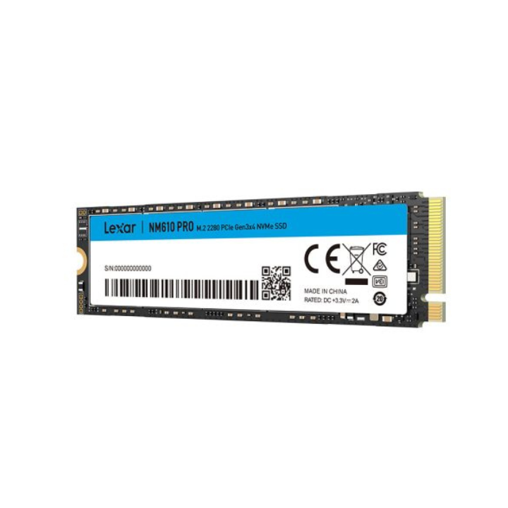 Lexar NM610 PRO M.2 PCIe Gen3x4 NVMe 500GB Disques SSD Lexar Maroc