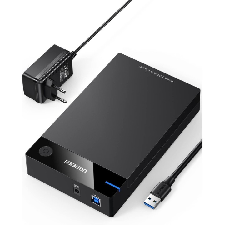 Ugreen Boitier disque dur externe USB 3.0 to 2,5/3,5 SATA Accessoir...