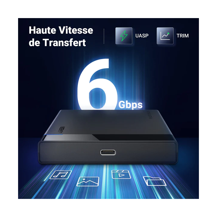 Ugreen Boitier disque dur externe USB-C to 2.5 SATA (50743) Accesso...