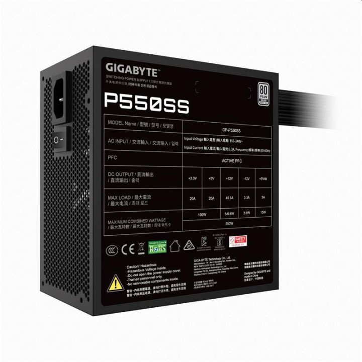 Gigabyte P550SS 550W Silver Entre 500 W et 599 W Gigabyte Maroc
