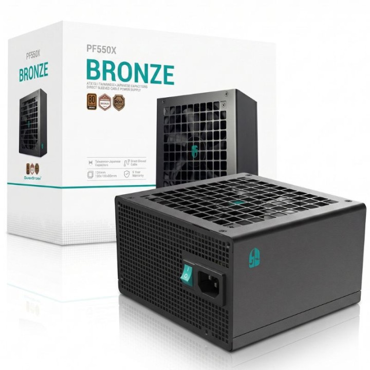 DeepCool PF550X 80PLUS BRONZE 550W Black Entre 500 W et 599 W Gamer...