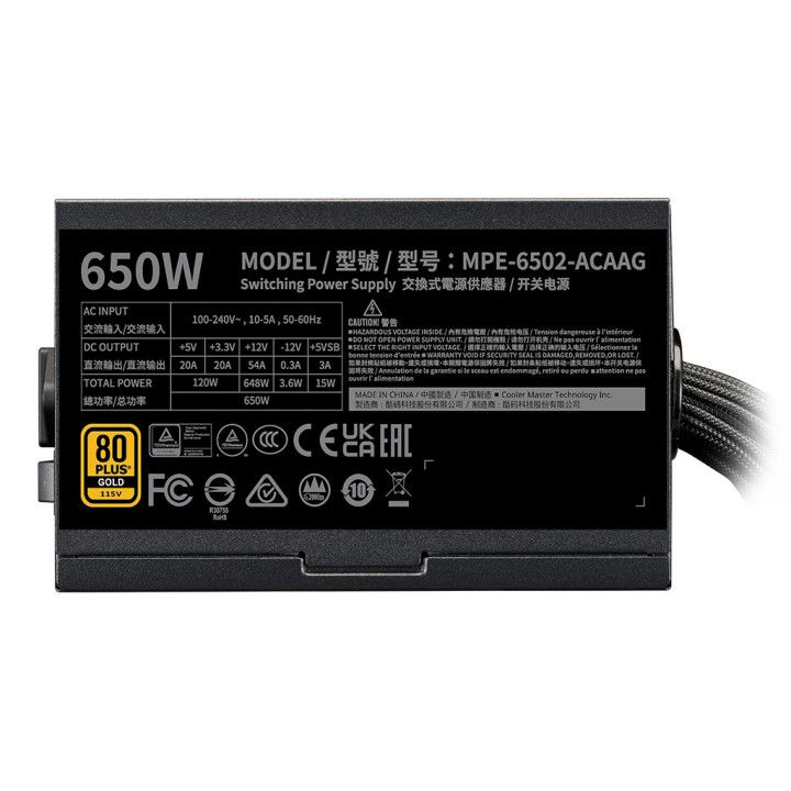 Cooler Master G Gold V2 ATX 3.1 650W Entre 600 W et 699 W Cooler Ma...