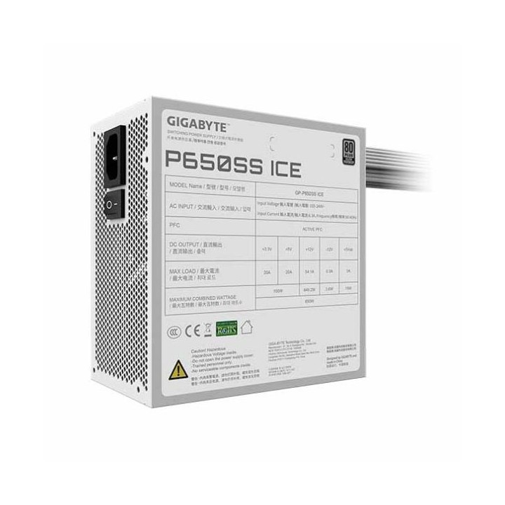 Gigabyte P650SS ICE 650W Silver Entre 600 W et 699 W Gigabyte Maroc