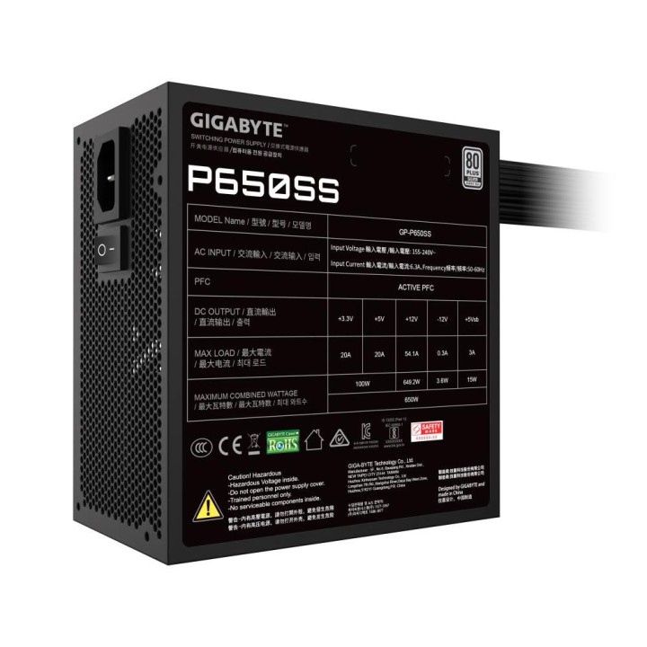 Gigabyte P650SS 650W Silver Entre 600 W et 699 W Gigabyte Maroc