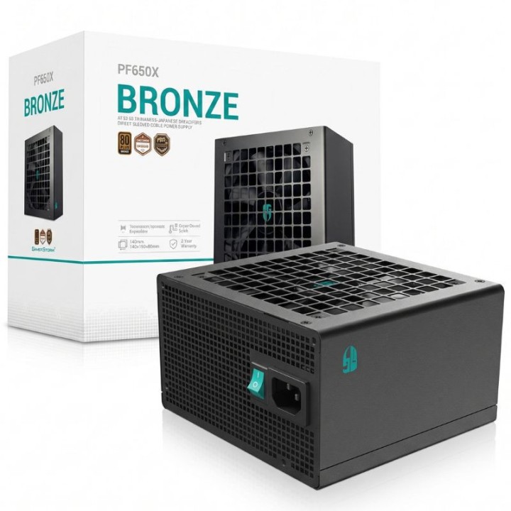 DeepCool PF650X 80PLUS BRONZE 650W Black Entre 600 W et 699 W Gamer...