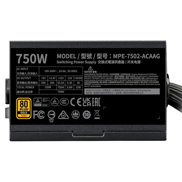 Cooler Master G Gold V2 ATX 3.1 750W Entre 700 W et 799 W Cooler Ma...