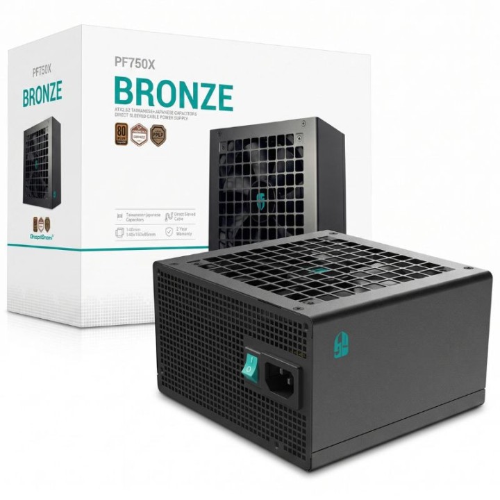 DeepCool PF750X 80PLUS BRONZE 750W Black Entre 700 W et 799 W Gamer...