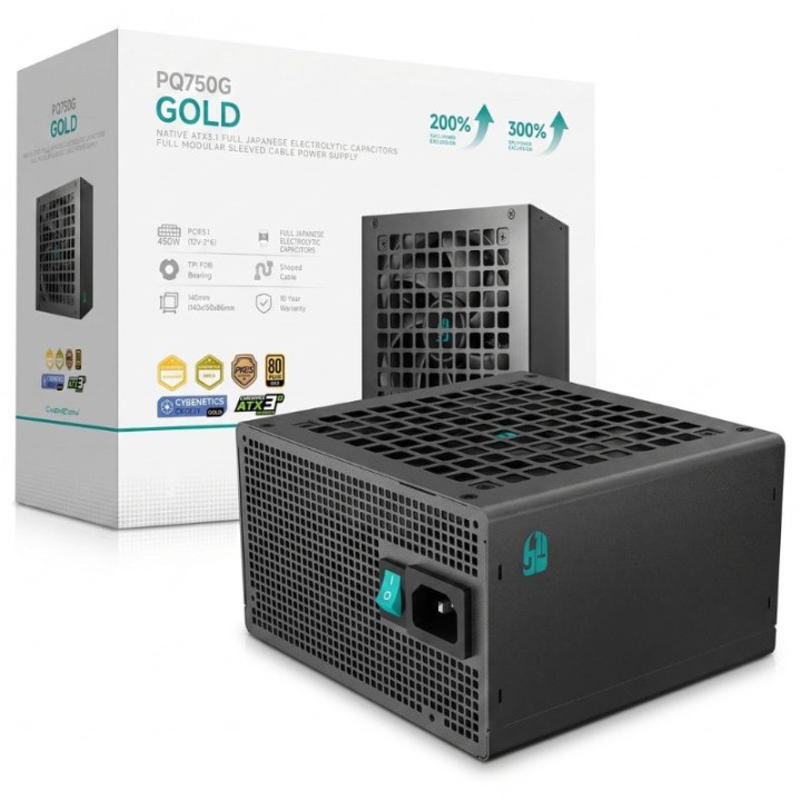 DeepCool PQ750G 80PLUS GOLD 750W Black Entre 700 W et 799 W GamerSt...