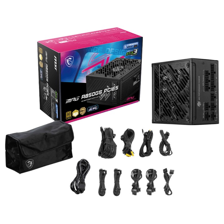 MSI MAG A850GS PCIE5 80PLUS Gold 850W Alimentations PC MSI Maroc