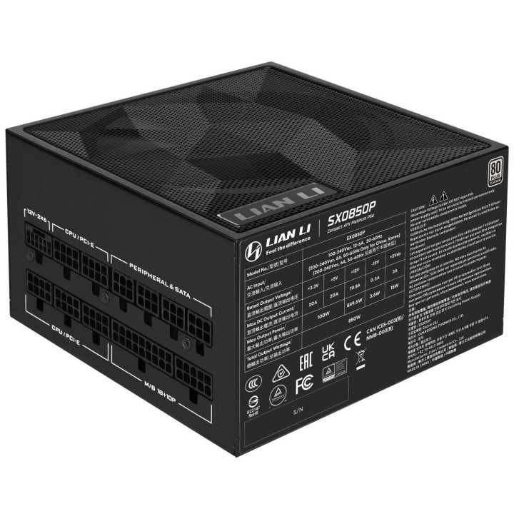 Lian Li SX 850P Series 80PLUS PLATINUM 850W (Black) Entre 800 W et ...