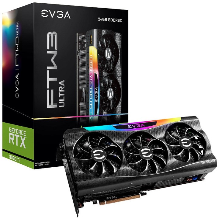 EVGA GeForce RTX 3090 Ti FTW3 ULTRA GAMING 24GB GDDR6X Cartes graph...