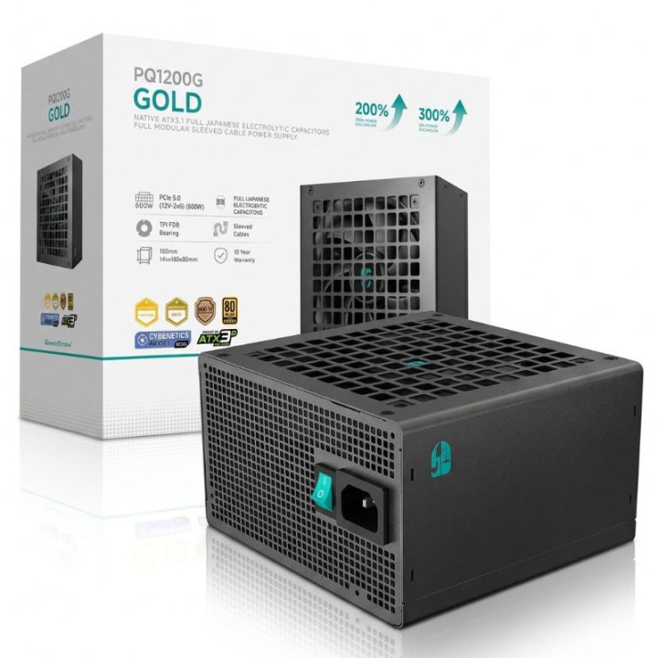 DeepCool PQ1200G 80PLUS GOLD 1200W Black Plus de 900 W GamerStorm b...