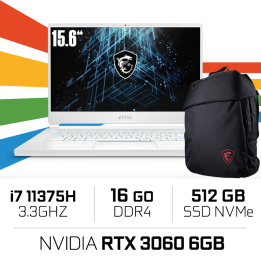 MSI STEALTH 15M A11UEK i7-11375H/16GB/512GB SSD/RTX3060 6GB/15.6" I...